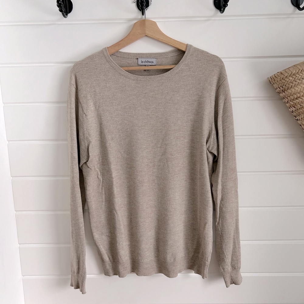 Le Château Men’s Oatmeal Wool Mix Sweater